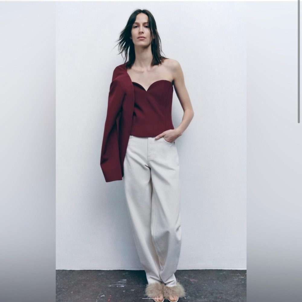 Zara Burgundy Bustier!